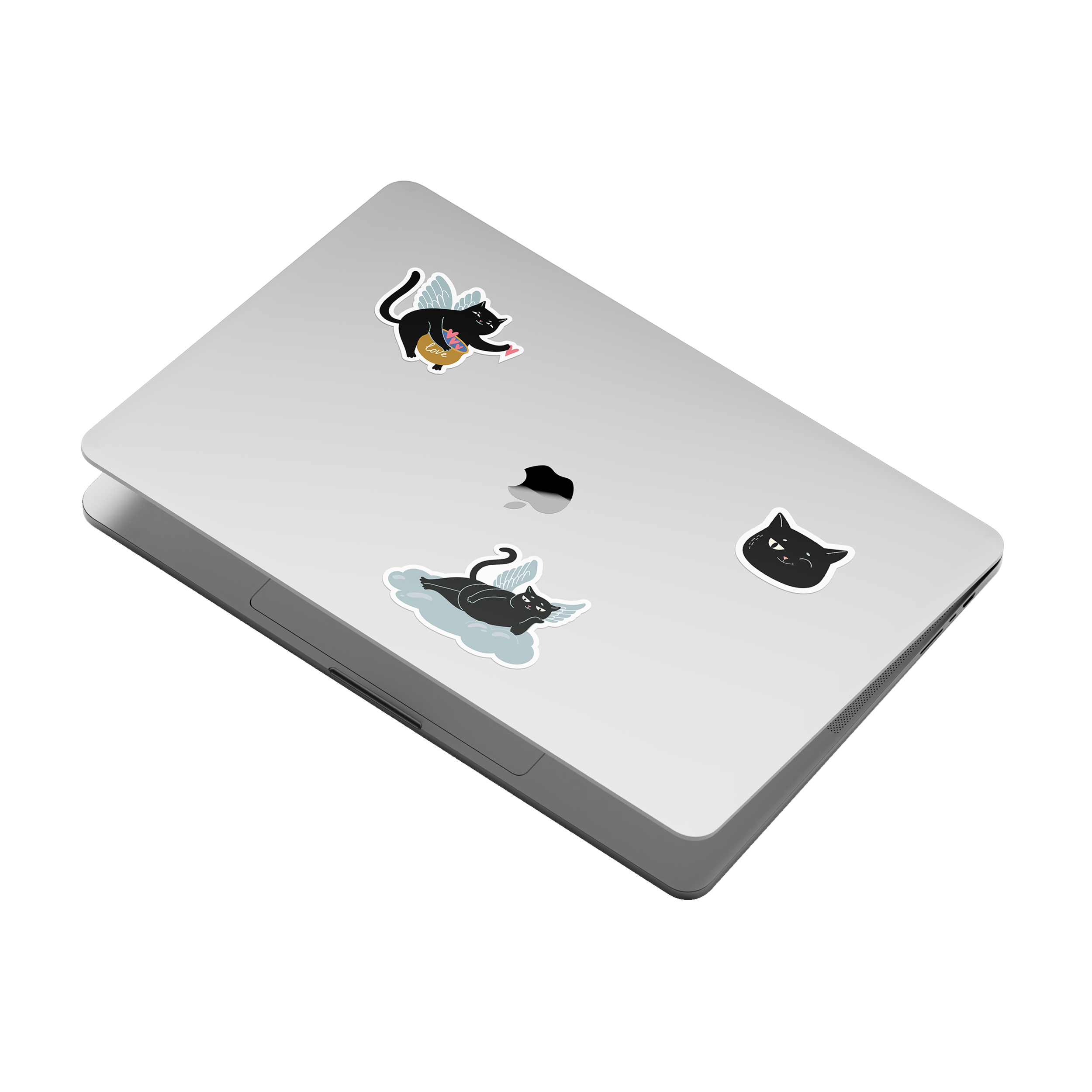 بسته‌ی استیکر تخت گربه سیاه ولنتاین