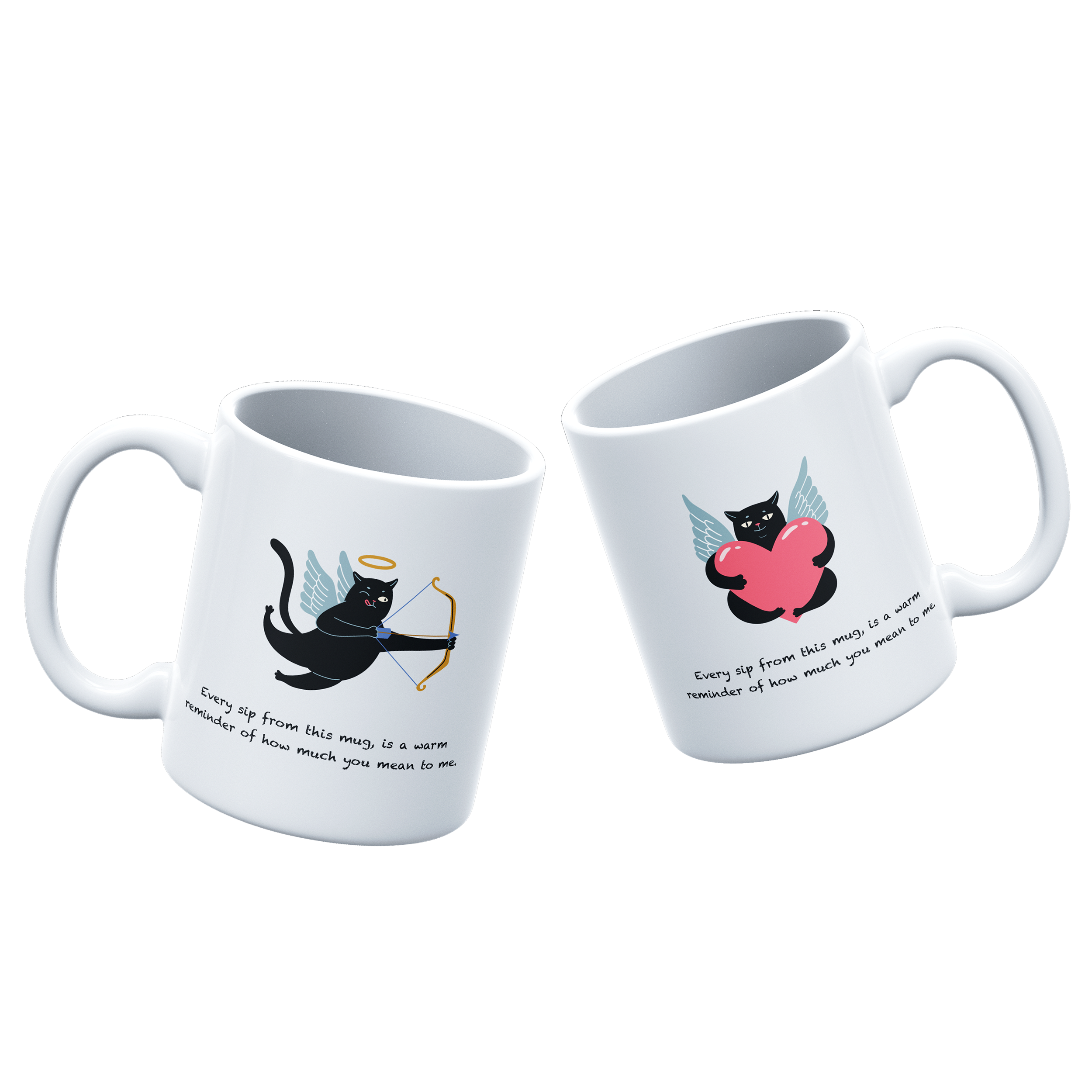 ماگ (سفید) گربه سیاه ولنتاین